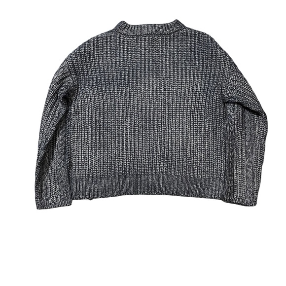 Current Air Sweater Fringe Cable Detail Heavy Knit Boxy Size Medium NWT - Picture 3 of 7